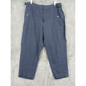 Athleta Pants Womens 14 Petite Voyager Linen Wide Leg Pockets Athletic Hiking